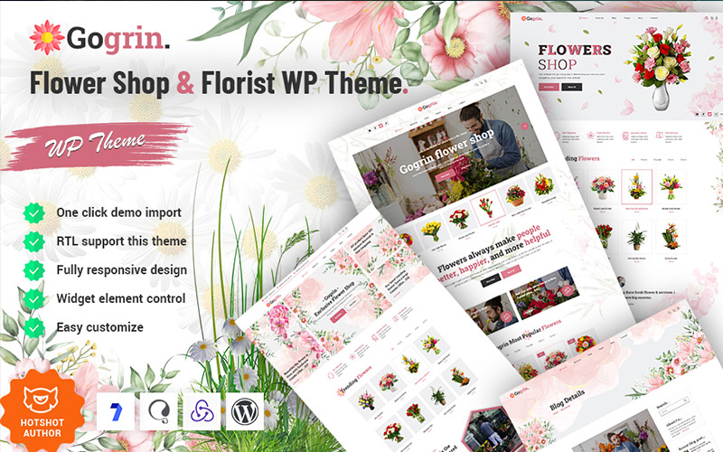 Gogrin – тема WordPress для квіткового магазину та флориста