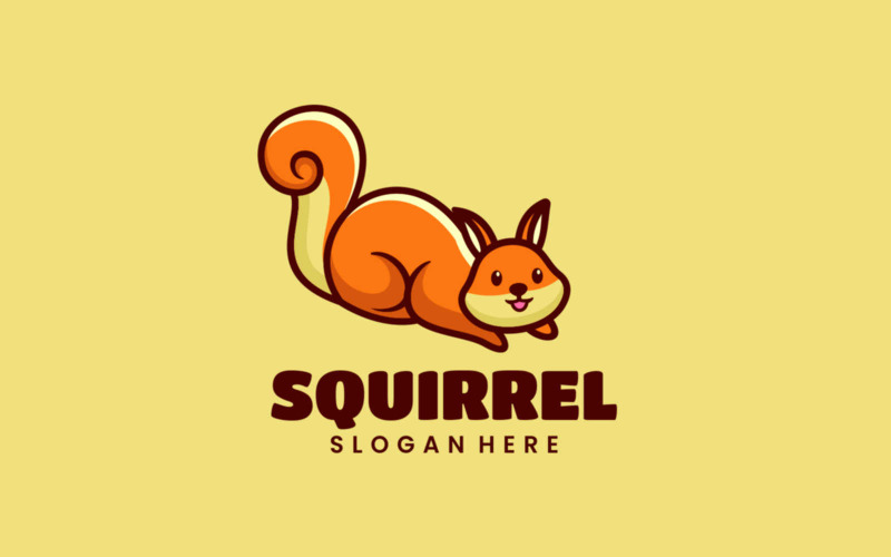 Logo kreskówka maskotka wiewiórka 2