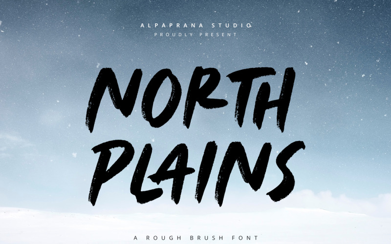 North Plains - Hrubý štětec Font