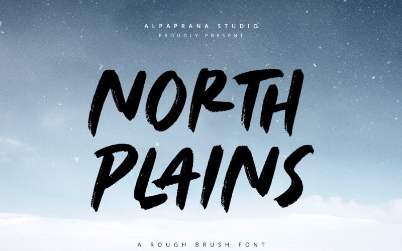 North Plains - Kaba Fırça Yazı Tipi