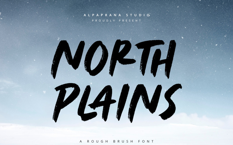North Plains — szorstka czcionka pędzla