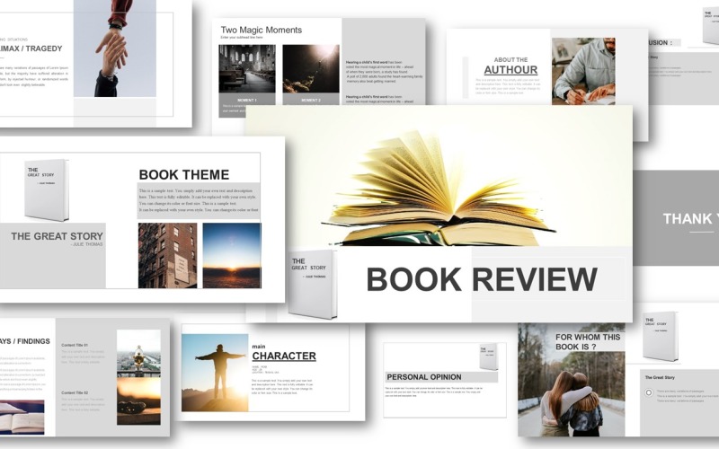 Recenze knihy PowerPoint šablony - úžasné snímky