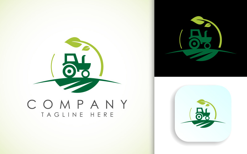 Traktor logó, alkalmas a mezőgazdasági iparágakra.