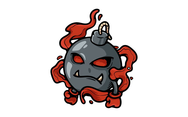 Angry Bomb Illustration - Angry Bomb Illustration