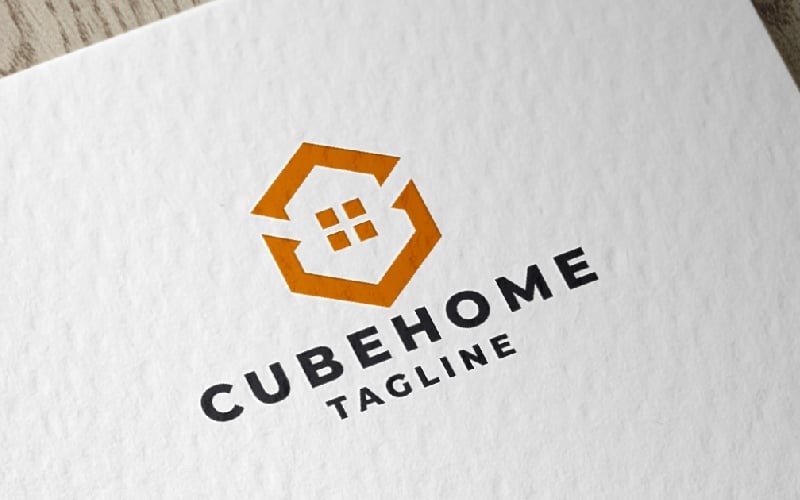 Cube Home Pro 矢量标志 Temp
