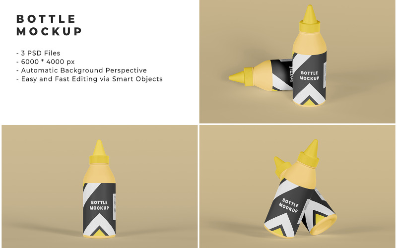Flaschen-Mockup-Template-Design