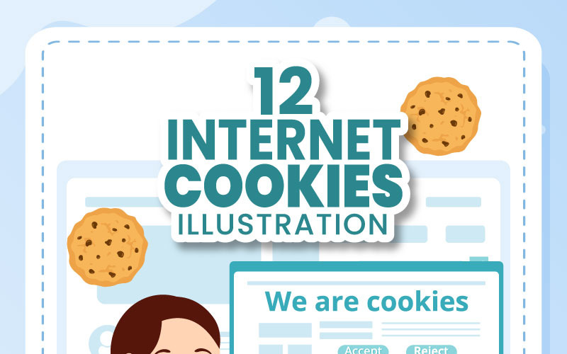 12 Ilustracja technologii plików cookie w Internecie