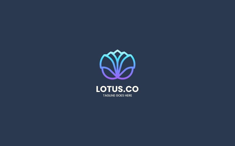 Style de logo Lotus Line Art