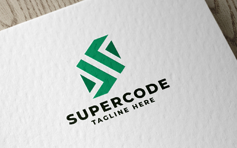 Super Code - Bokstaven S Logotyp Temp