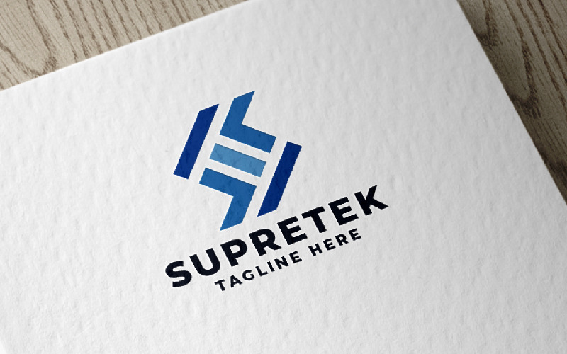 Supretek - Темп логотипа Letter S