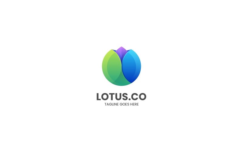 Szablon Logo gradientu lotosu