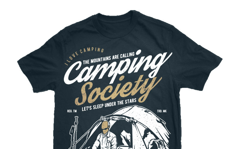 T-shirt Camping Society gratuit