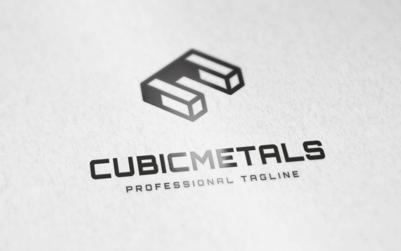 Bokstaven C-logotyp eller Cubic Metal-logotyp