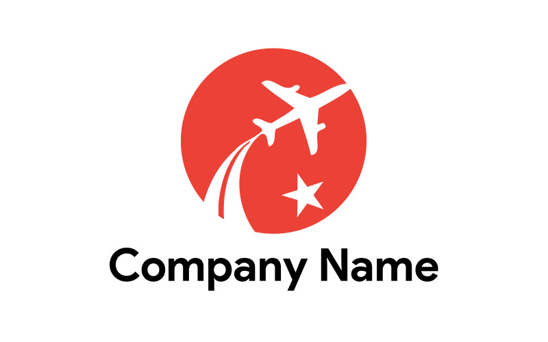 Luchtvaartmaatschappij Logo ontwerp klaar voor gebruik sjabloon