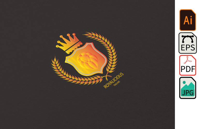 Projekt szablonu królewskiego logo