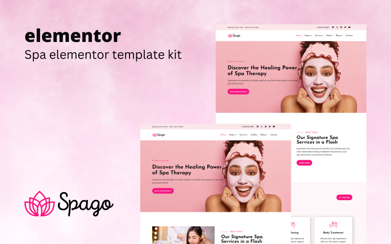 Spago - Beauty & Spa Elementor Template Kit