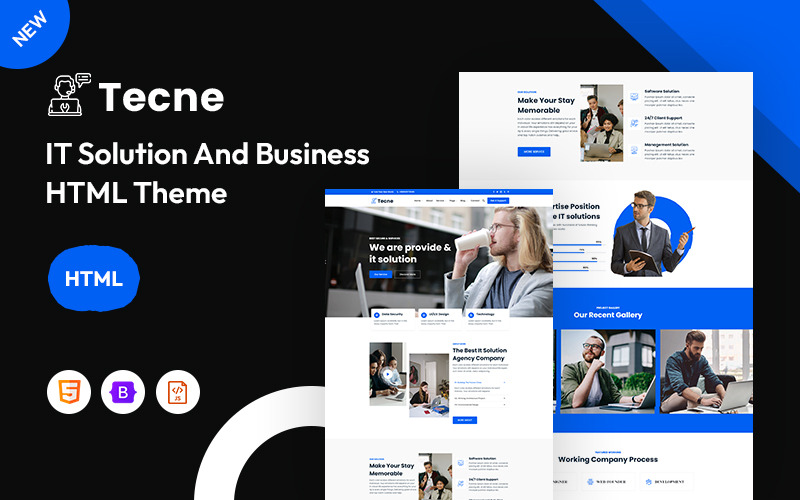 Tecne - Plantilla de sitio web empresarial y de solución de TI