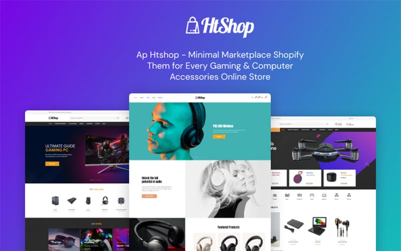 Ap Htshop - Thème Shopify pour le marché des jeux et de l'informatique