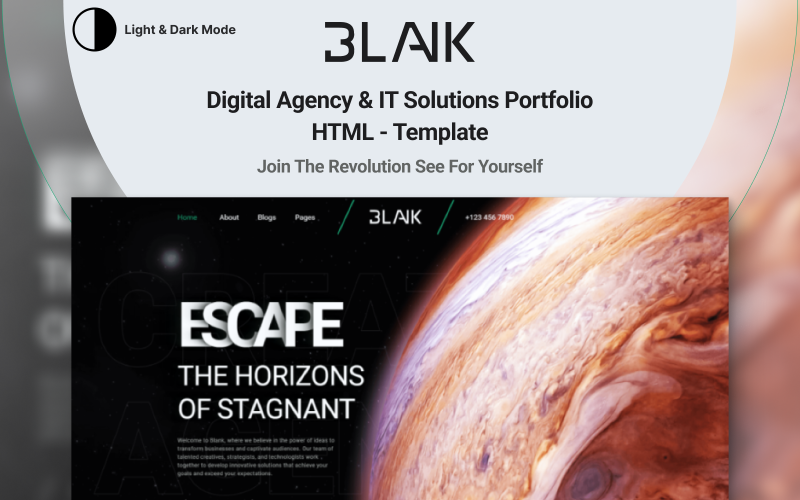 Blank IT Solutions & Digital Agency Portfolio Template