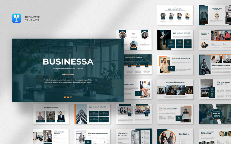 Businessa - 多用途商务主题演讲模板