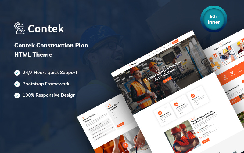 Contek - Plantilla de sitio web de plan de construcción