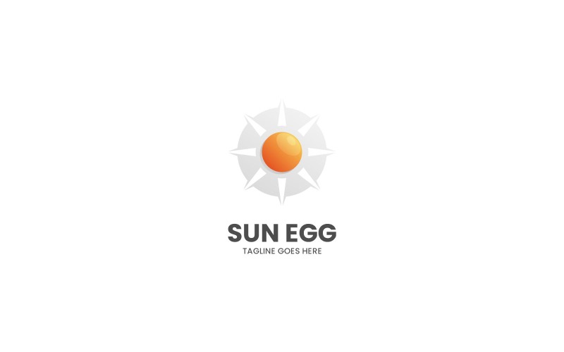 Estilo de logotipo degradado de huevo de sol