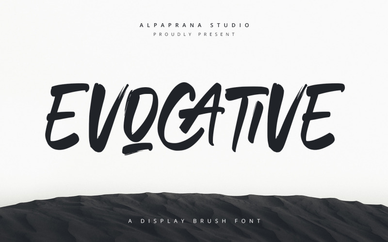 Evokativní - Moderní štětec Font