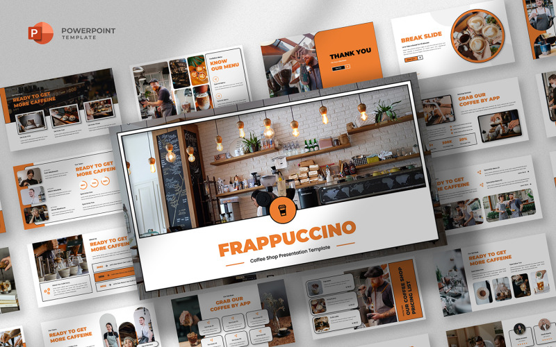 Frappuccino - Powerpoint-mall för kaffeföretag