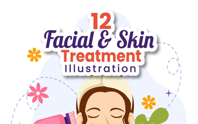 12 Иллюстрация лечения лица и кожи