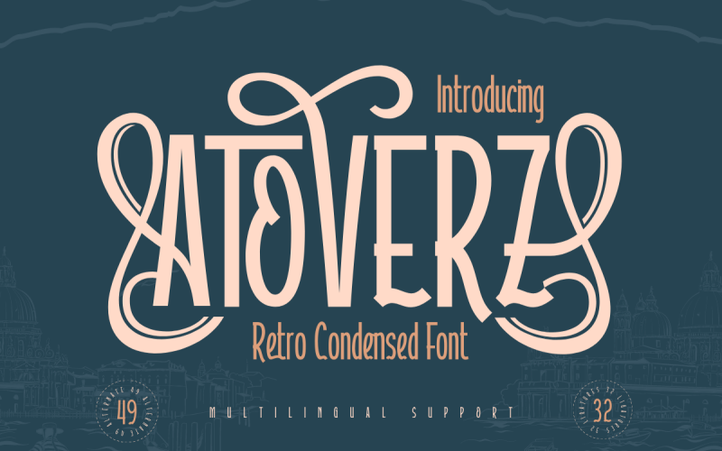 Atoverz - Carattere condensato retrò