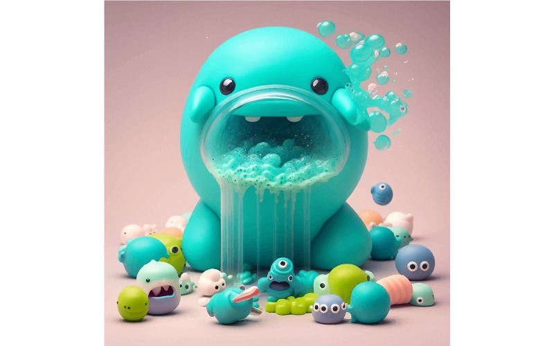 Erling Mermin Pop It Slimes Ilustrační vektor