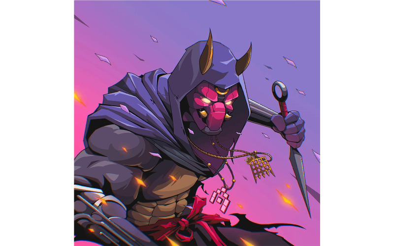 Kassandros Ninjas Ilustrace Vektor
