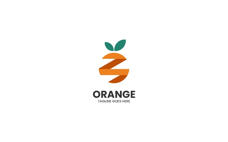 Logo simple orange abstrait