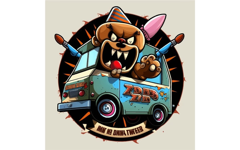 Logo van cartoon zoals teddybeer illustratie vector