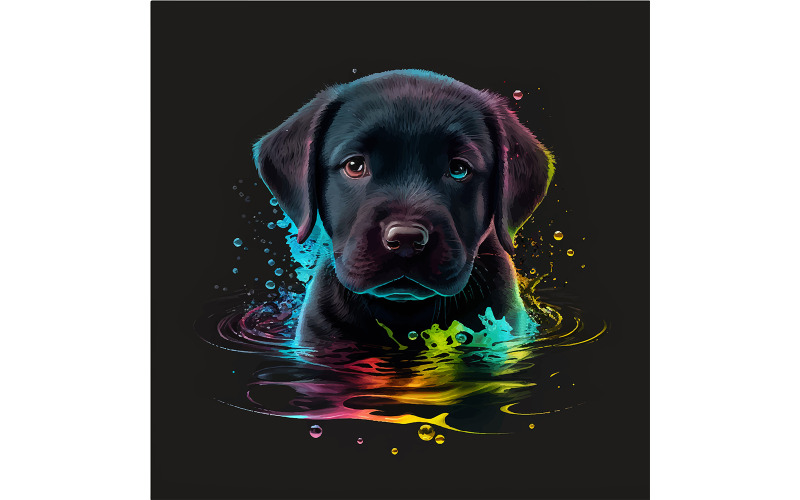 Maskros Ein Labrador Illustration Vektor