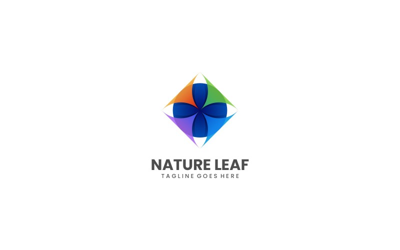 Příroda list barevné logo styl