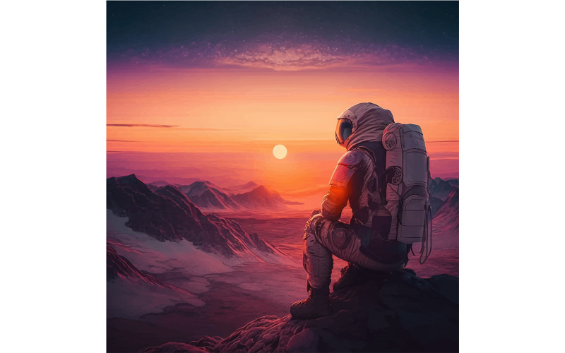 Vector de ilustración de astronauta Ilya Gerontius