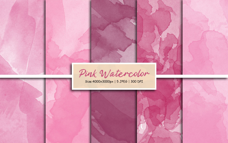 粉红色水彩数码纸和油漆飞溅纹理背景。飞溅水彩背景