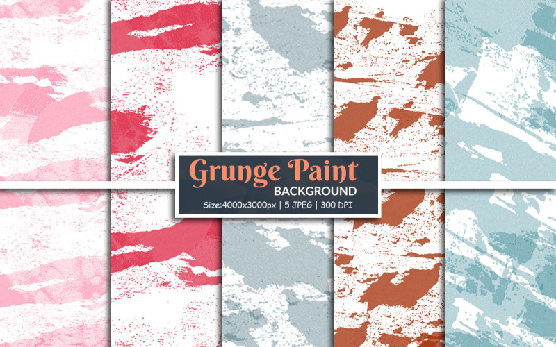 Grunge 油漆刷描边背景，抽象油漆飞溅水彩纹理背景