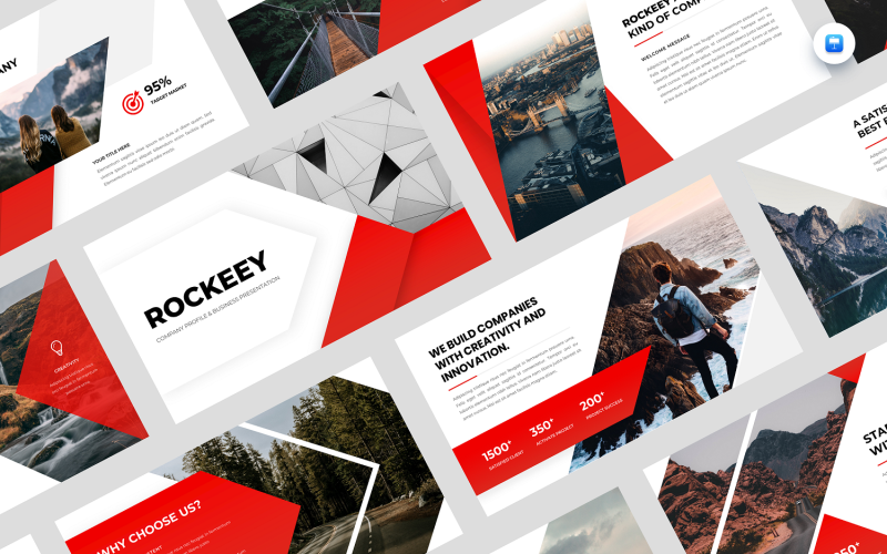 Rockeey – Vállalati profil és üzleti vitaindító sablon