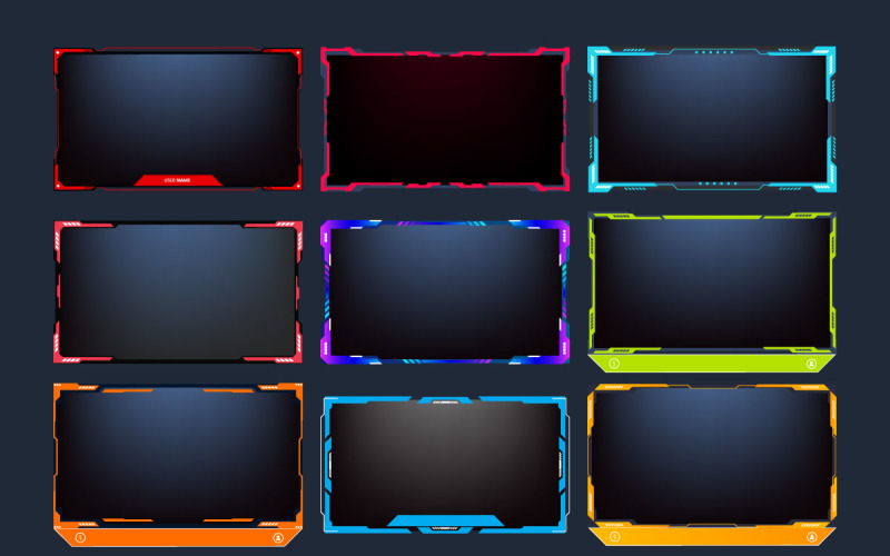 Vetor de conjunto de interface de tela de transmissão