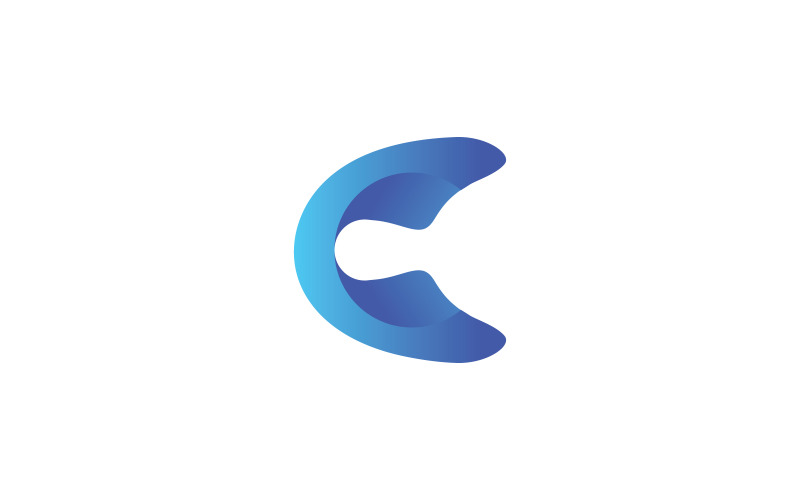 Logotipo da letra C, logotipo do bate-papo C, modelo de logotipo moderno da letra, letra C