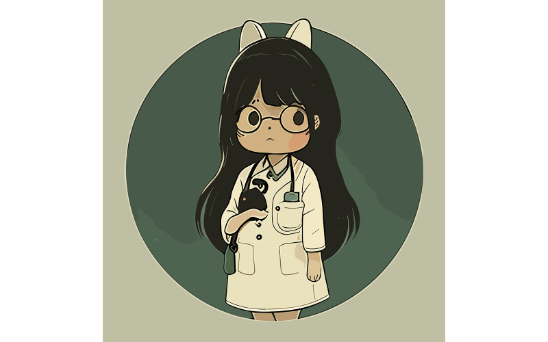 Linsay Salem Doktor Söt Illustration Vektor