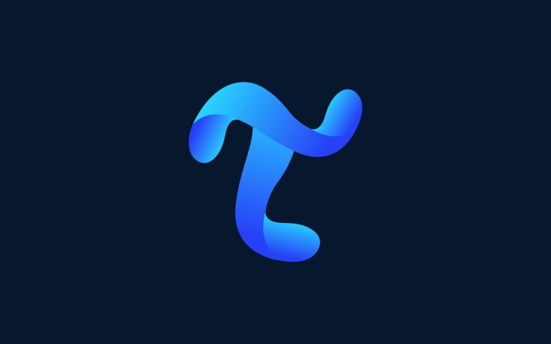 Логотип на літеру T, сучасний логотип на літеру, Шаблон логотипу на літеру T