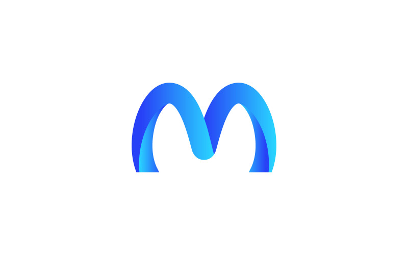 Logotipo de la letra M, logotipo de la letra moderna, plantilla de logotipo de la letra M