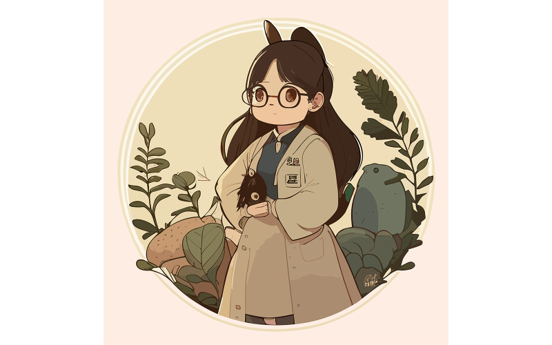 Полин Зариа Доктор Милый Вектор Иллюстрации