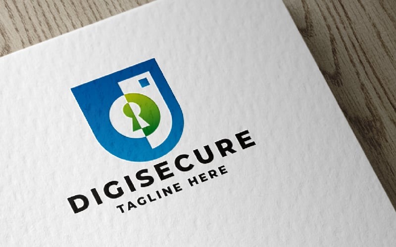 Шаблон логотипу Digital Secure Pro