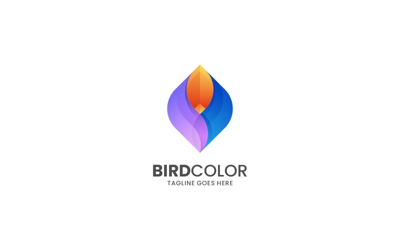 Bird Color Gradient Logo 3 #325778 - TemplateMonster