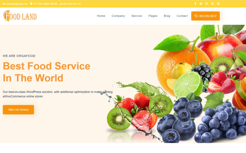 FoodLand Organic Food Farm and Organic Shop HTML5 Template