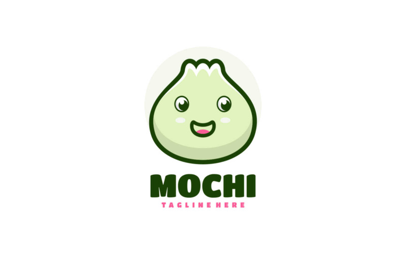 Mochi mascotte Cartoon-logo